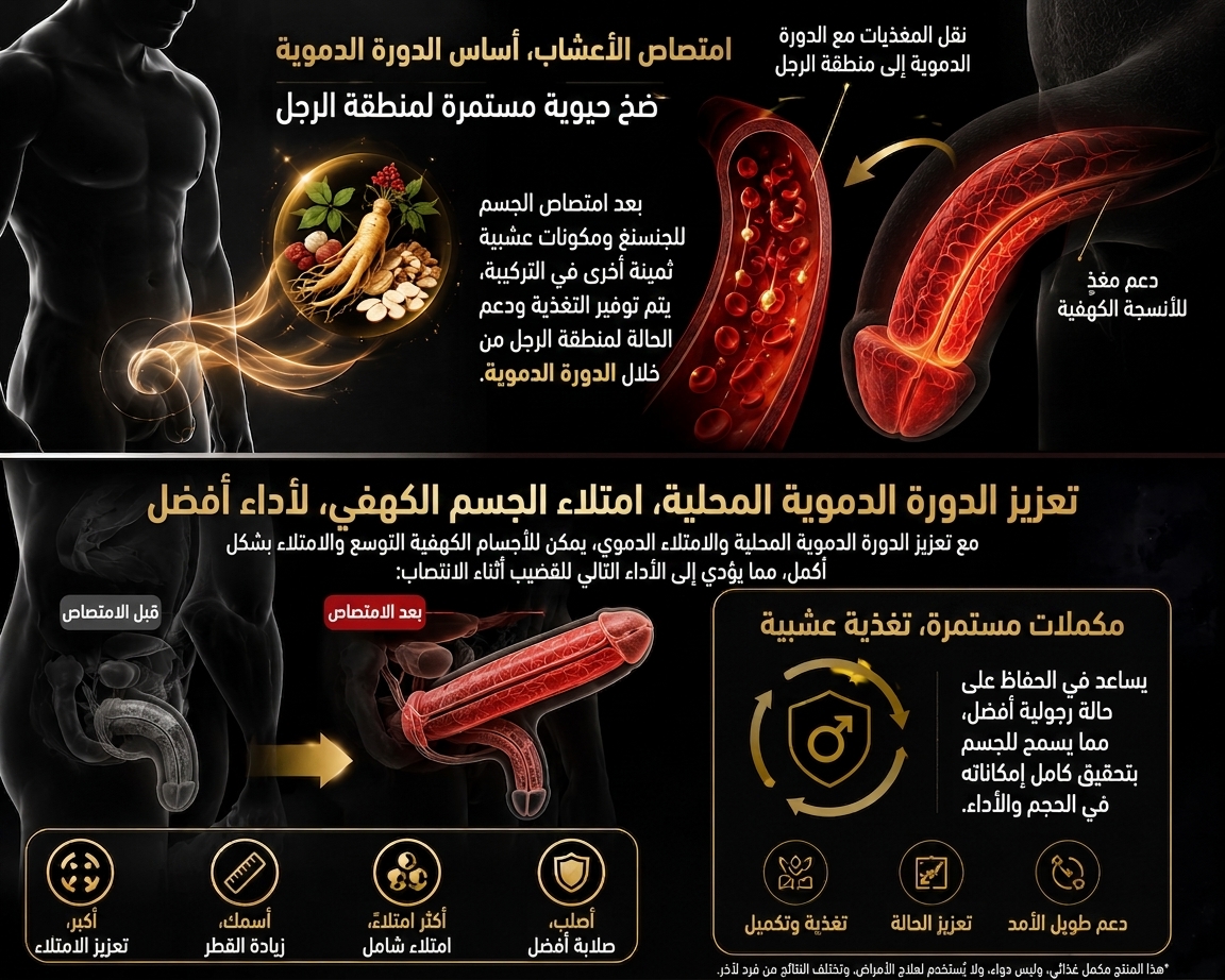 دعم الامتصاص العشبي والدورة الدموية