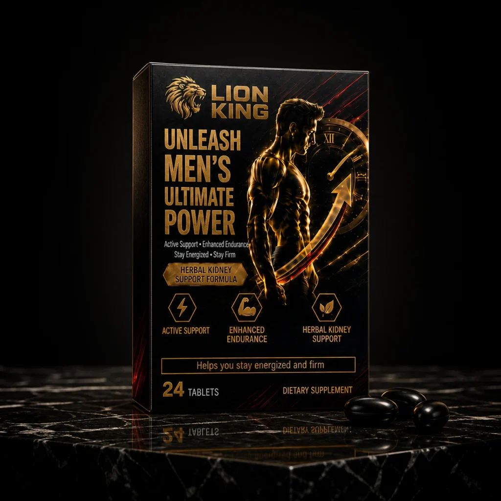 LION KING Men’s Vitality black and gold 24-tablet package