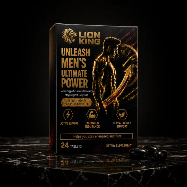 LION KING Men’s Vitality black and gold 24-tablet package